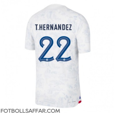 Frankrike Theo Hernandez #22 Bortatröja VM 2022 Kortärmad